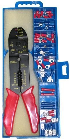 Crimping Tool With 60 Assorted Insulated Terminals - Tool King