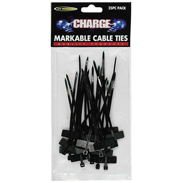 Cable Tie Markable 2.5 x 100mm 25 Piece - Charge