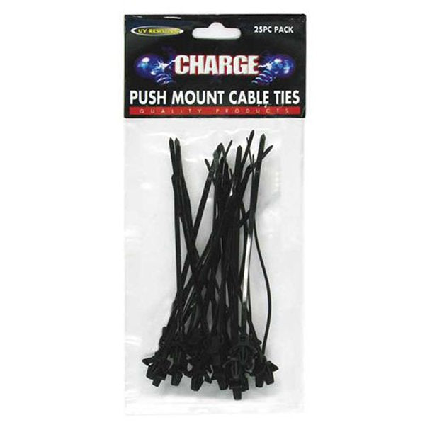Cable Tie - Push Mount Type 2.5 x 100mm 25 Piece