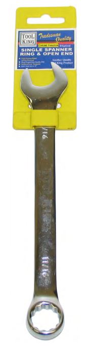 Single 1" Spanners Chrome Vanadium Metric & SAE - Tool King