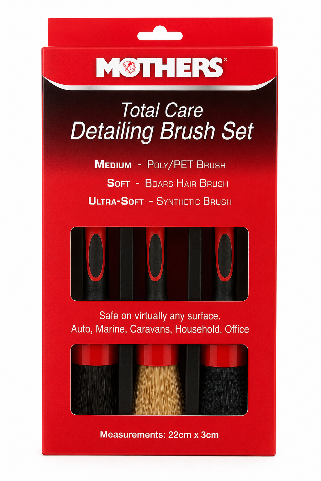 Total Care Detailing Brush Set 3pcs - Mothers | Universal Auto Spares