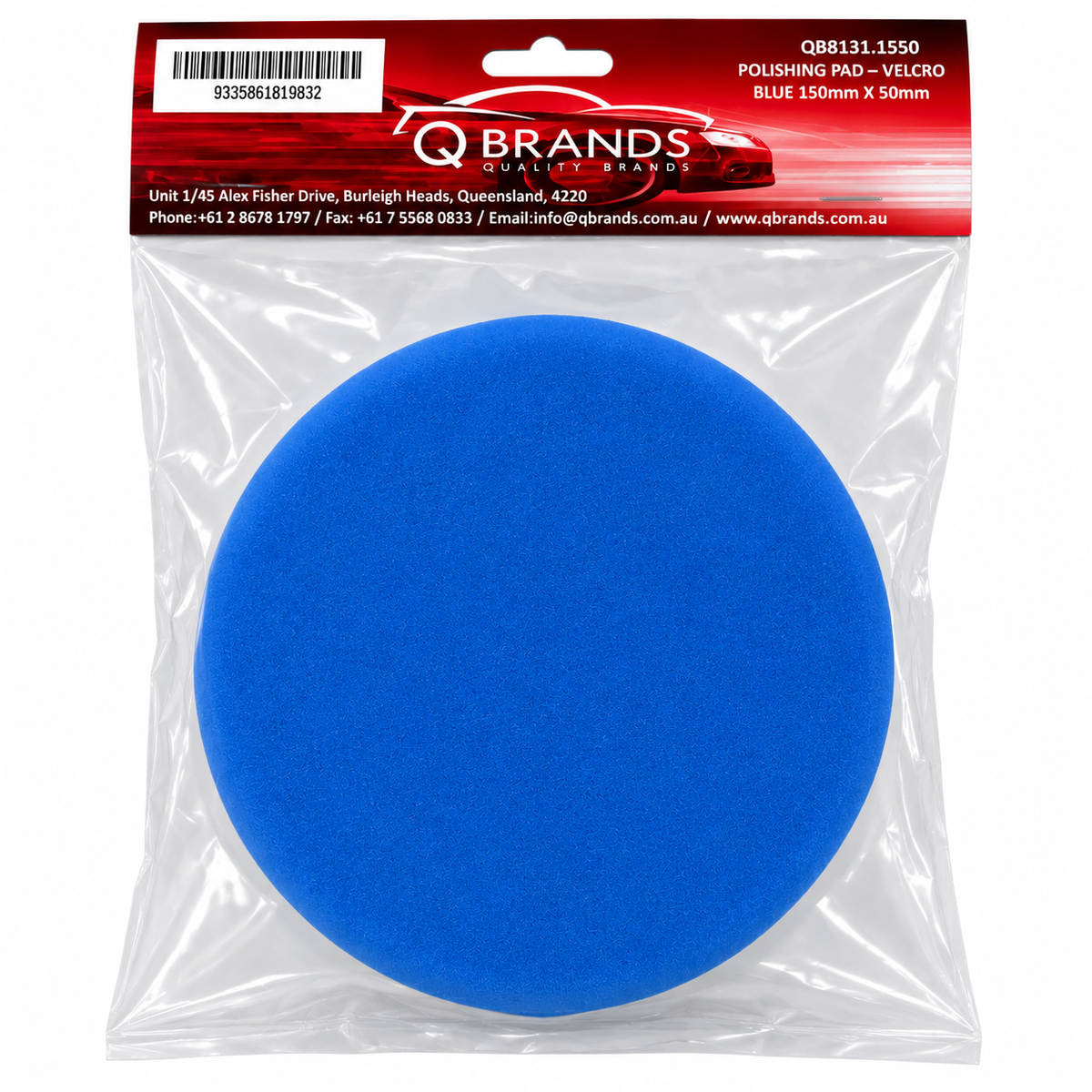 Polishing Pad Velcro Blue 150mm x 50mm - Q Brands