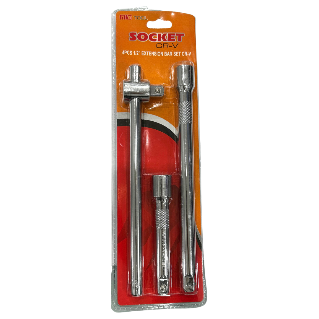 Socket CR-V 4 Pieces 1/2" Extension Bar Set - MIG Tool