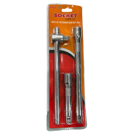 Socket CR-V 4 Pieces 1/2" Extension Bar Set - MIG Tool