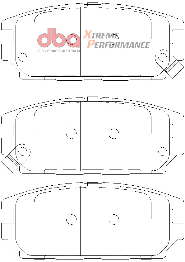 Xp Performance Brake Pads Mitsubishi Evo 7 8 Rear DB1238XP - DBA