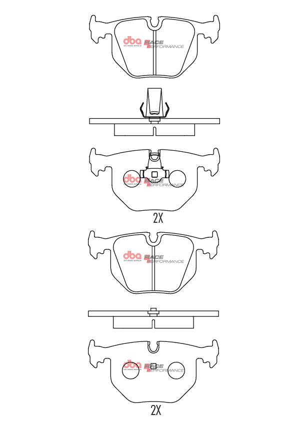 Race Brake Pads Bmw & Range Rover 1993-2013 Rear DB1397RP - DBA