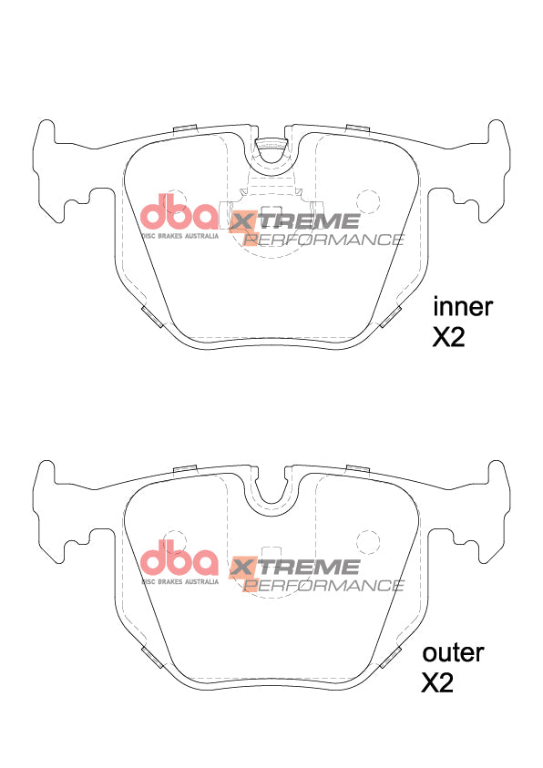 Xp Performance Brake PadsBmw & Range Rover 1993-2013 Rear DB1397XP - DBA