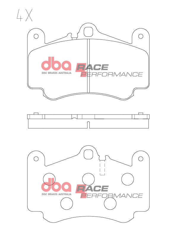 Race Brake Pads Porsche 911 996/997 1999-2012 Front DB1400RP - DBA