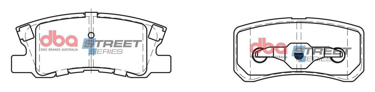 Ss Street Series Brake Pads Dodge/Jeep & Mitsubishi 2004-2014 Rear DB1464SS - DBA
