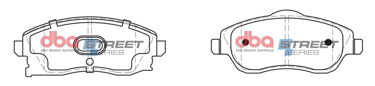 Ss Street Series Brake Pads Holden Barina/Combo & Tigra 2001-2011 Front DB1471SS - DBA