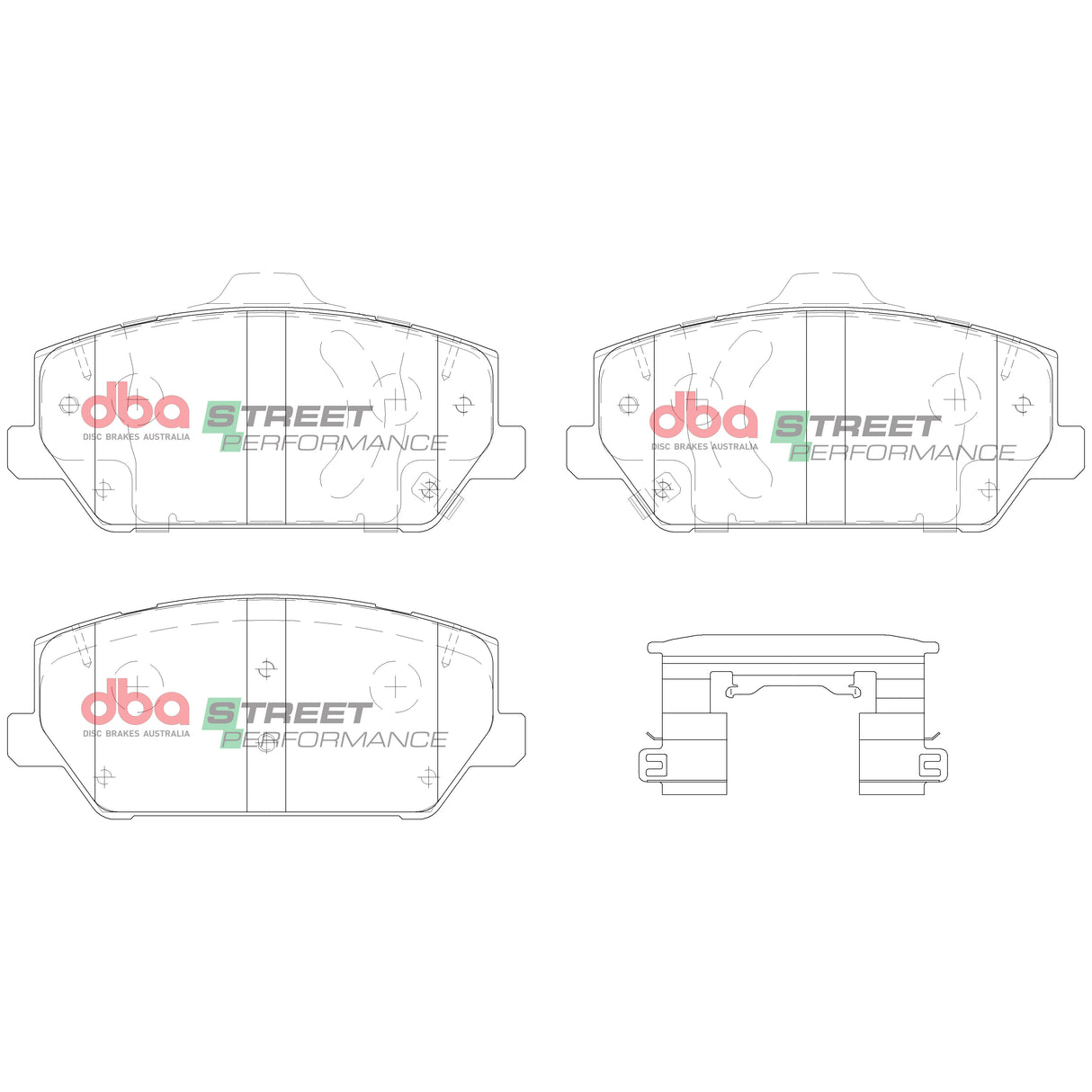 Sp Street Performance Brake Pads Hyundai I30N/VELOSTER 2018 On Front DB15012SP - DBA