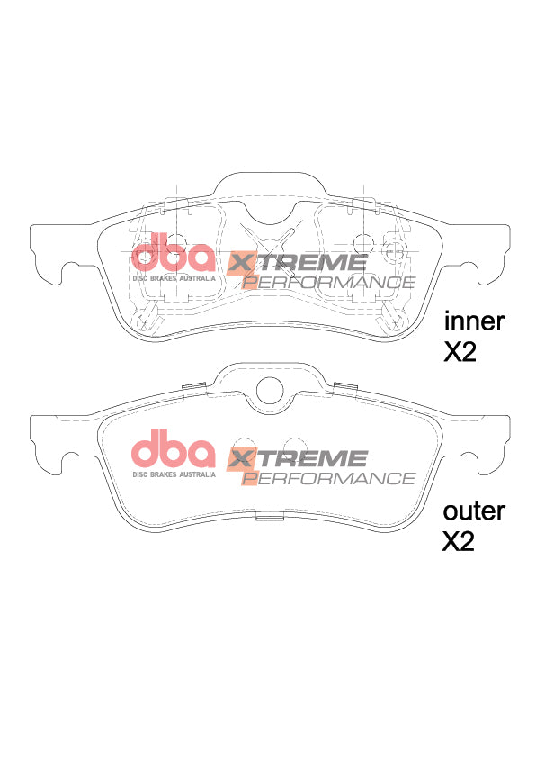 Xp Performance Brake Pads Bmw Mini Cooper 2002-2014 Rear(suits Wear Sensor DBAWS1017 DBAWS1039 ) DB1501XP - DBA