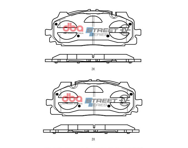 Ssev Street Series Brake Pads Audi E-Tron 2018 On Front(suits Wear Sensor DBAWS1123 DBAWS1126 ) DB15030SSEV - DBA