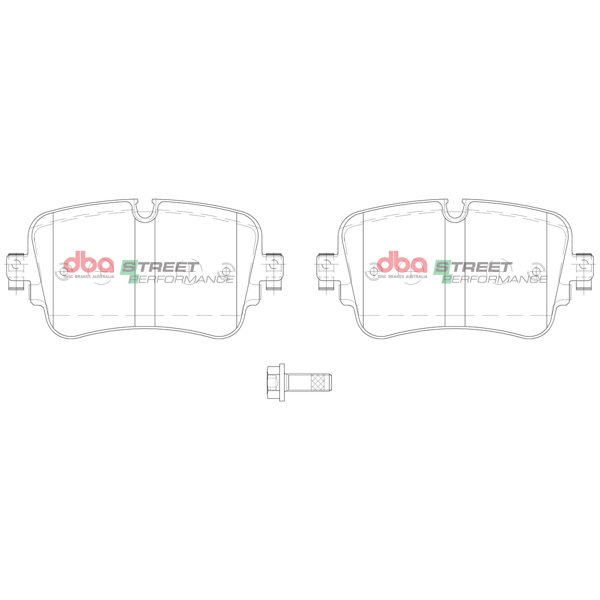 Sp Street Performance Brake Pads Audi Q7 2016 On Rear DB15031SP - DBA