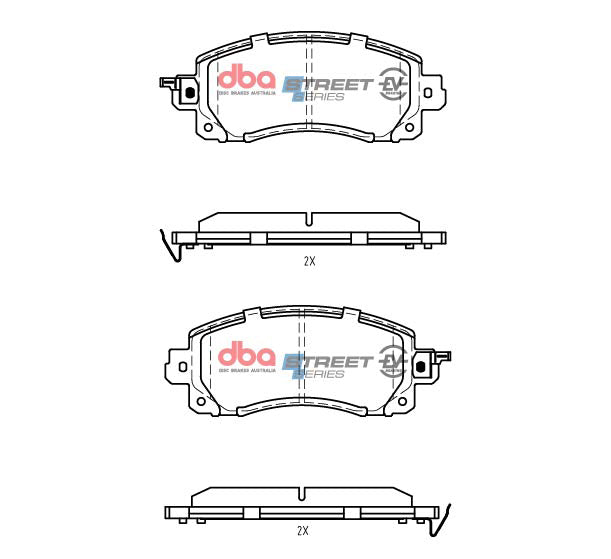 Ssev Street Series Brake Pads Subaru Forester Hybrid/Ex Hybrid 2019 On Front DB15042SSEV - DBA