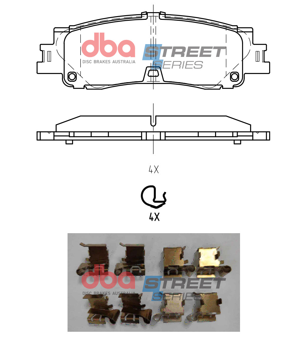 Ss Street Series Brake Pads Toyota Landcruiser LC300 Series 2022 -> Rear DB15078SS - DBA