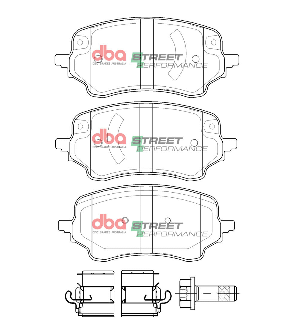 Sp Street Performance Brake Pads Ford Puma 1.0 Ecoboost Mhev 09/2019 On Front DB15097SP - DBA