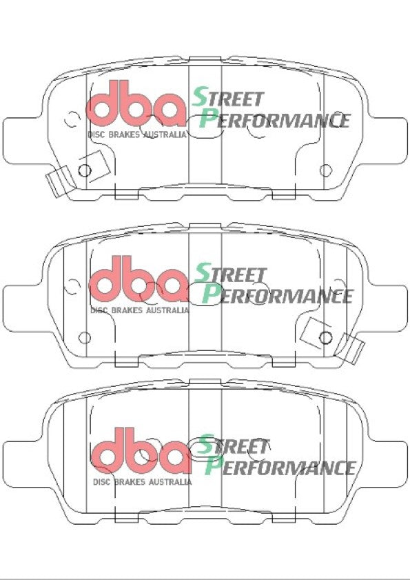Sp Performance Brake Pads Nissan 350Z G35 X Trail Dualis Maxima 2001 2014 Rear DB1509SP - DBA