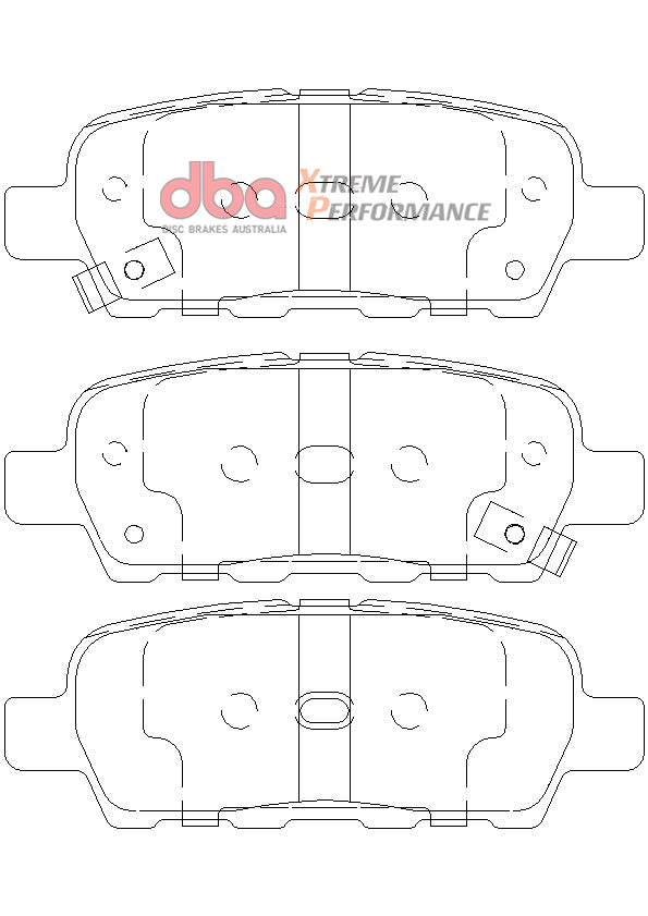 Xp Performance Brake Pads Nissan 350Z G35 X Trail Dualis Maxima Rear DB1509XP - DBA