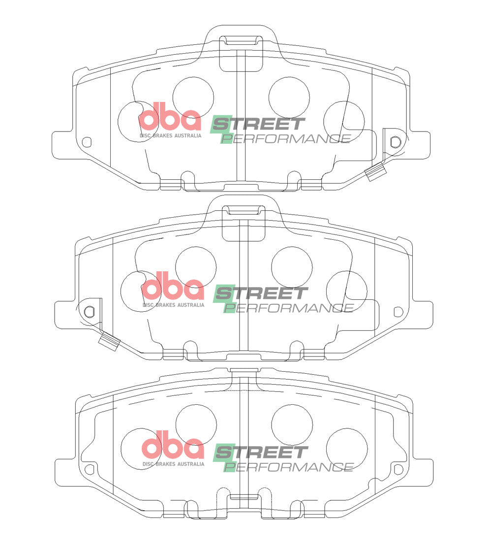 Sp Street Performance Brake Pads Suzuki Jimny A6G 1.5L 2020 On Front DB15100SP - DBA