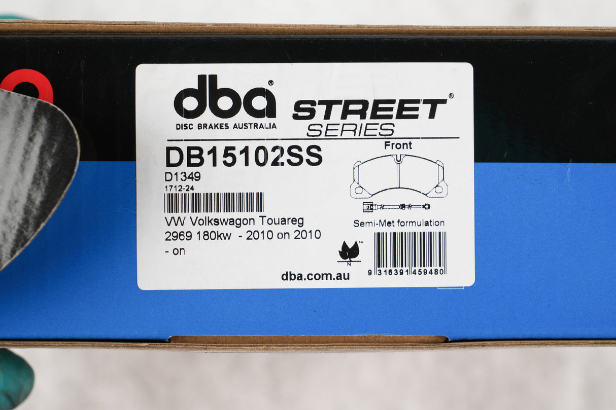 Ss Street Series Brake Pads Volkswagen Touareg/Porsche Cayenne 2010 -> Front(suits Wear Sensor DBAWS1115 DBAWS1117 ) DB15102SS - DBA