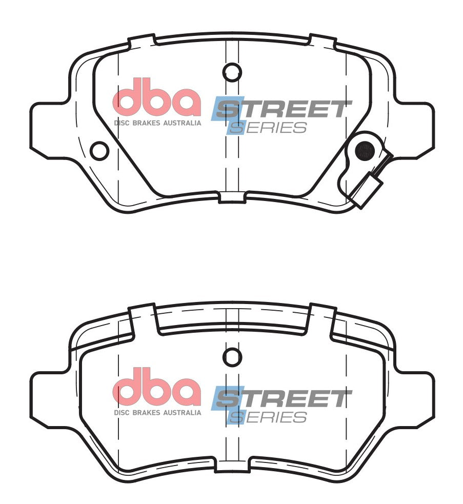 Ss Street Series Brake Pads Holden Astra/Combo & Zafira 1998-2011 Rear(suits Wear Sensor DBAWS1130 ) DB1511SS - DBA