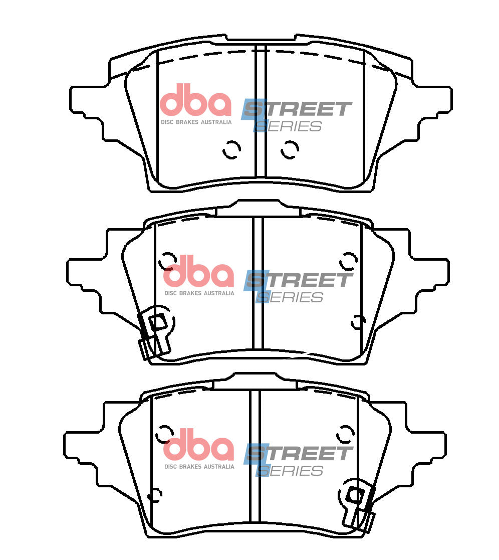 Ss Street Series Brake Pads Toyota Corolla ZRE211 ZWE211 2018 On Rear DB15137SS - DBA
