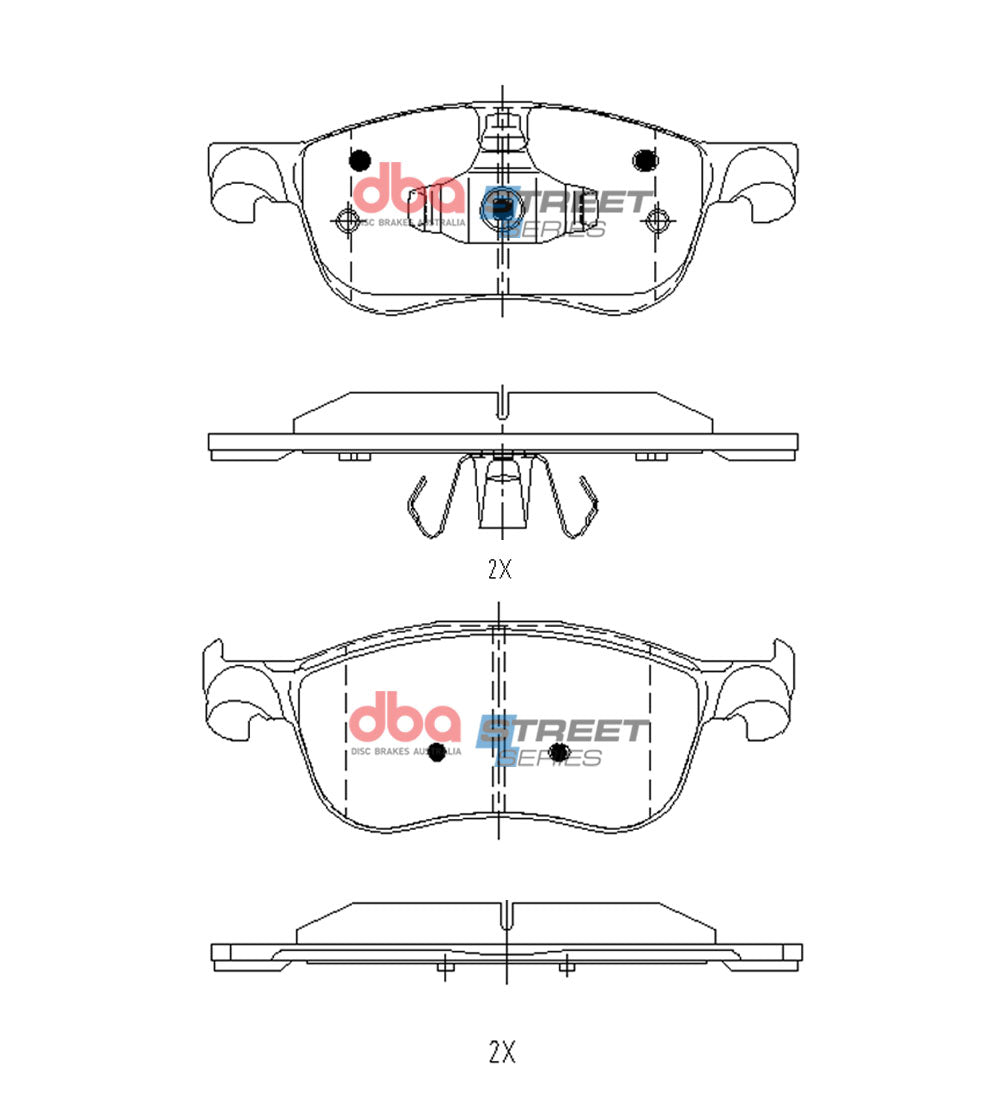 Ss Street Series Brake Pads Ford Fiesta Wg 1.5L St 2018 On Front DB15149SS - DBA