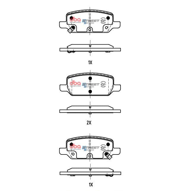 Ssev Street Series Brake Pads Tesla 3 Standard/Long Range (No Up-Grade) 2019 On Rear DB15159SSEV - DBA
