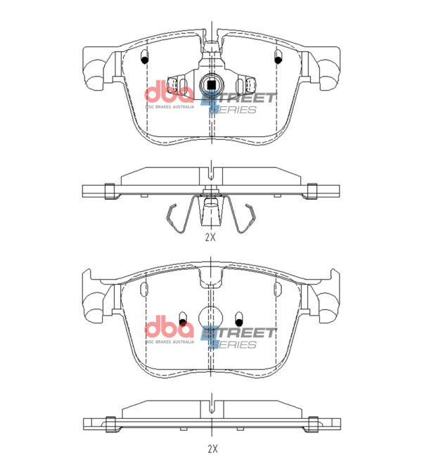 Front Street Series Brake Pads Peugeot DB15164SS - DBA