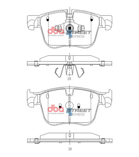 Front Street Series Brake Pads Peugeot DB15164SS - DBA