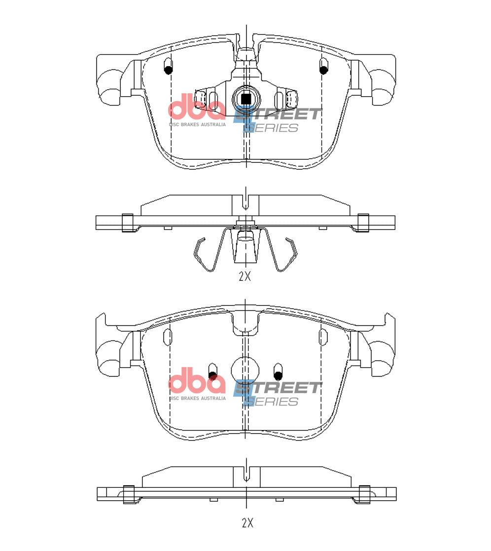 Front Street Series Brake Pads Peugeot DB15164SS - DBA