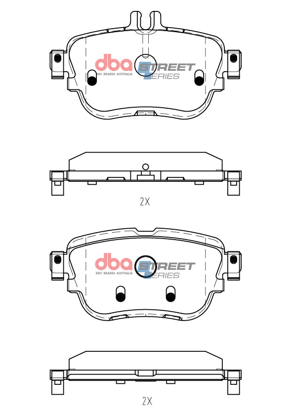 Ss Street Series Brake Pads Mercedes-Benz E300 Rear Both 2020 Rear DB15197SS - DBA