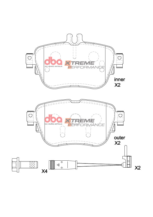 Xp Performance Brake Pads Mercedes E300 2020-2021 Rear DB15197XP - DBA