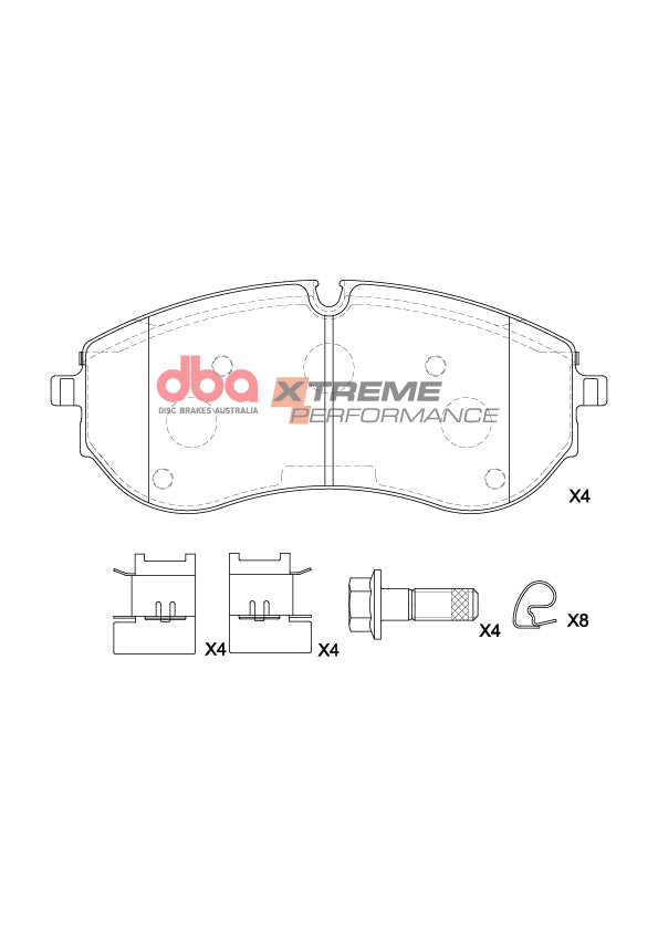 Xp Performance Brake Pads Volkswagen Crafter Sy 1LB 2016 -> Front DB15198XP - DBA