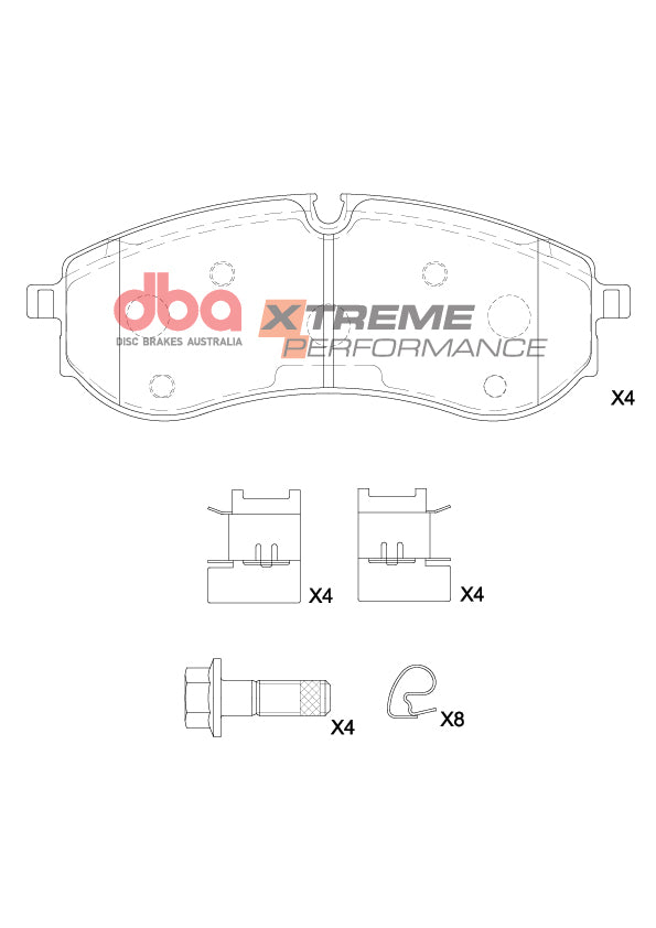 Xp Performance Brake Pads Volkswagen Crafter Sy 1LC 2016 On Rear DB15200XP - DBA