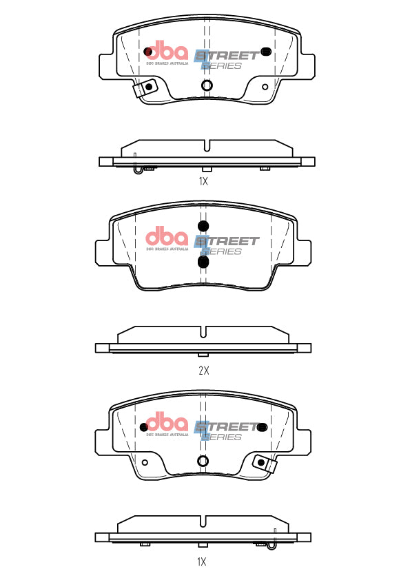 Ss Street Series Brake Pads Hyundai Staria/Genesis G80 2.5T/AWD 2020 On Rear DB15206SS - DBA
