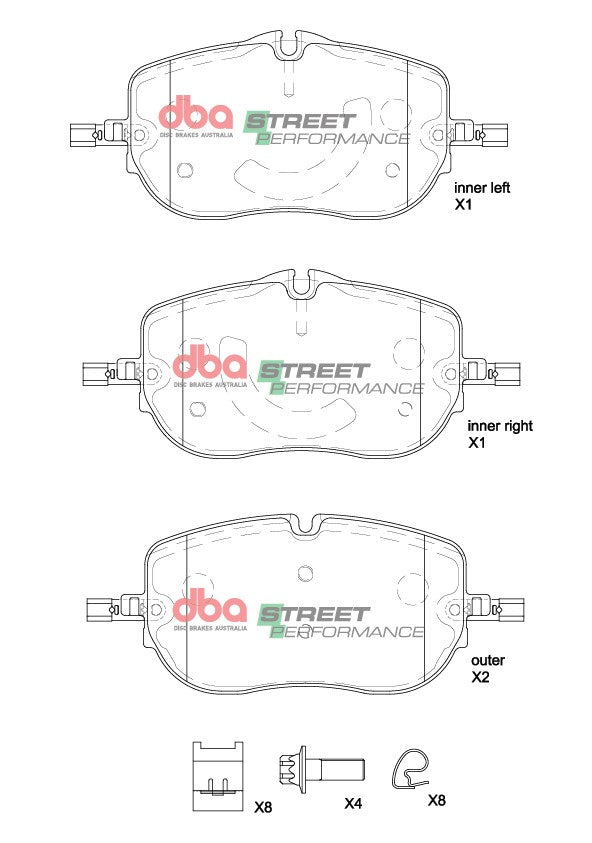 Sp Performance Brake Pads Mercedes-Benz C200 Mhev W206 Front DB15209SP - DBA