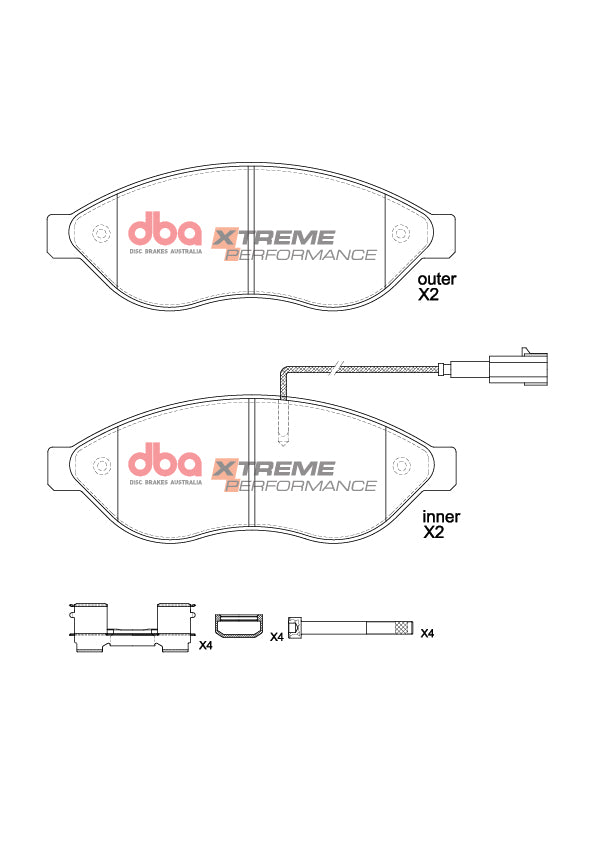 Xp Performance Brake Pads Fiat Ducato 2006-2014 Front DB15212XP - DBA