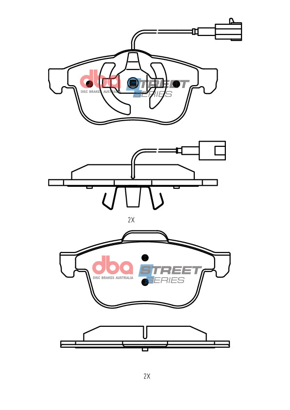 Ss Street Series Brake Pads Alfa Romeo 159 Giulietta Spider 2007-2012 Front DB15214SS - DBA