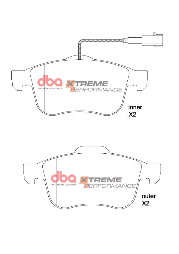 Xp Performance Brake Padsalfa Romeo 159 Giulietta Spider 2007-2012 Front DB15214XP - DBA