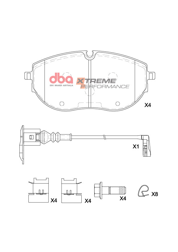 Xp Performance Brake Pads Volkswagen Multivan 2021 On Front DB15218XP - DBA