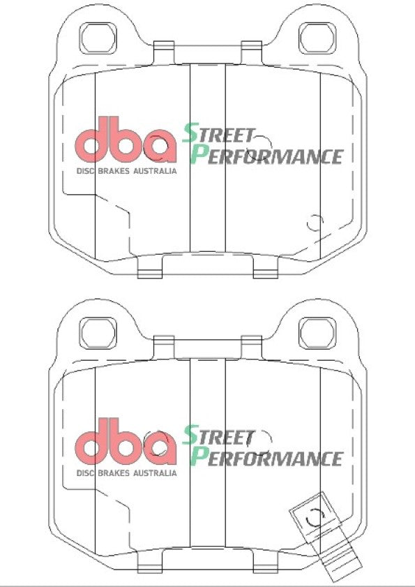 Sp Performance Brake Pads Mitsubishi/Nissan & Subaru 1990-2008 Rear R90 Approved DB1521SP - DBA