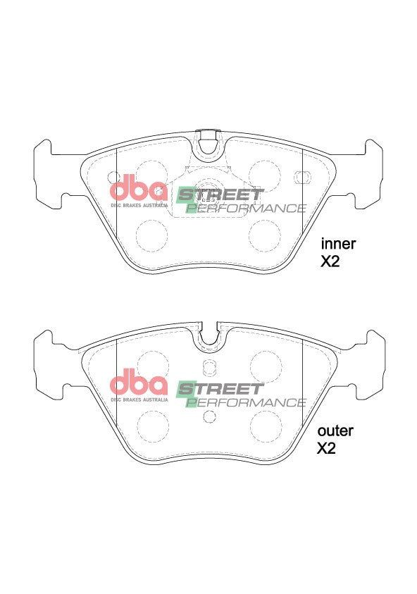 Sp Performance Brake Pads Bmw & Mg 1999-2014 Front (Wear Sensor DBAWS1000) DB1522SP - DBA