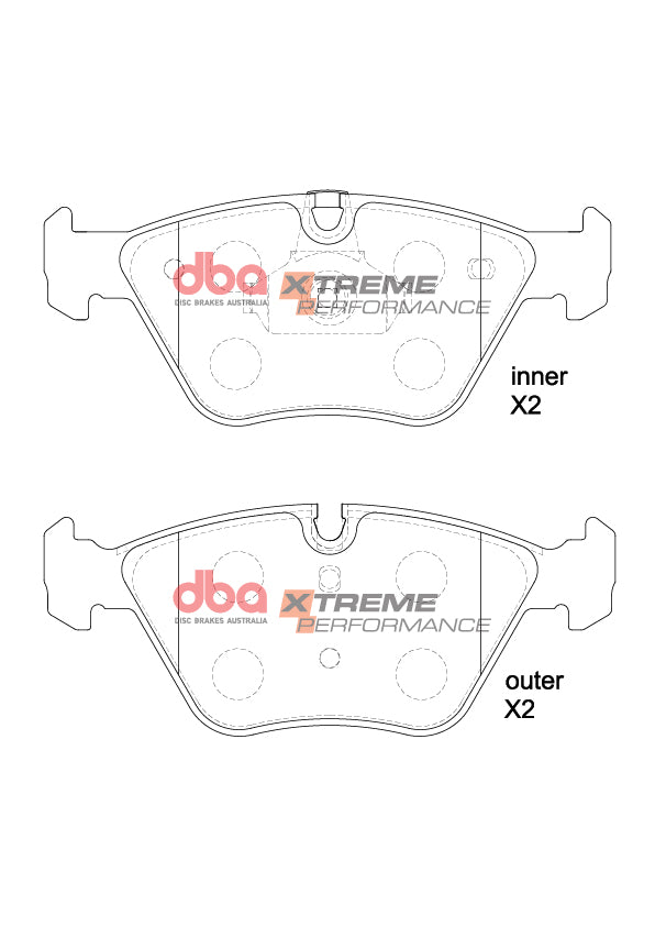 Xp Performance Brake Pads Bmw & Mg 1999-2014 Front (Wear Sensor DBAWS1000) DB1522XP - DBA