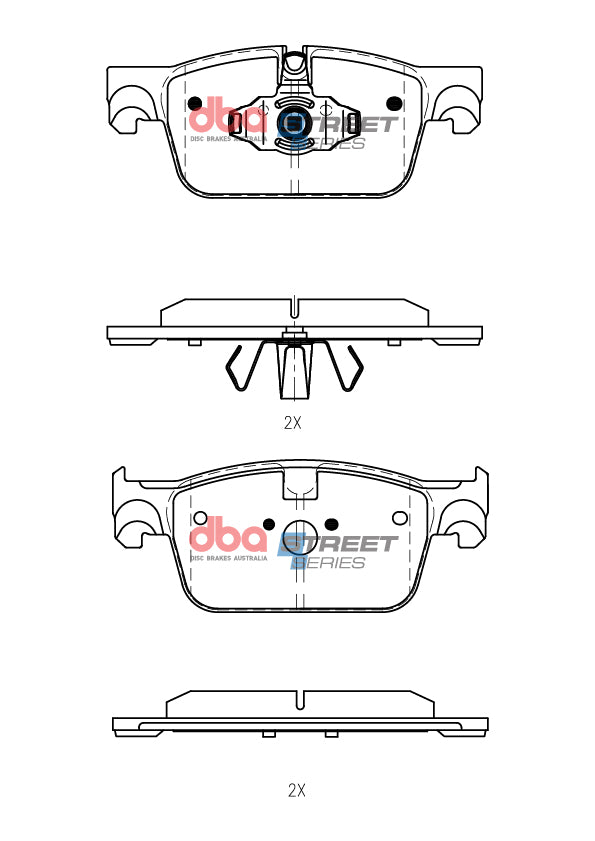 Ss Street Series Brake Pads Volvo XC60 Mhev 2021 -> Front DB15250SS - DBA