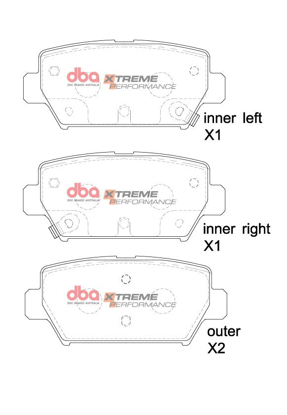 Xp Performance Brake Pads Mitsubishi Eclipse Cross 2017 -> Rear DB15254XP - DBA