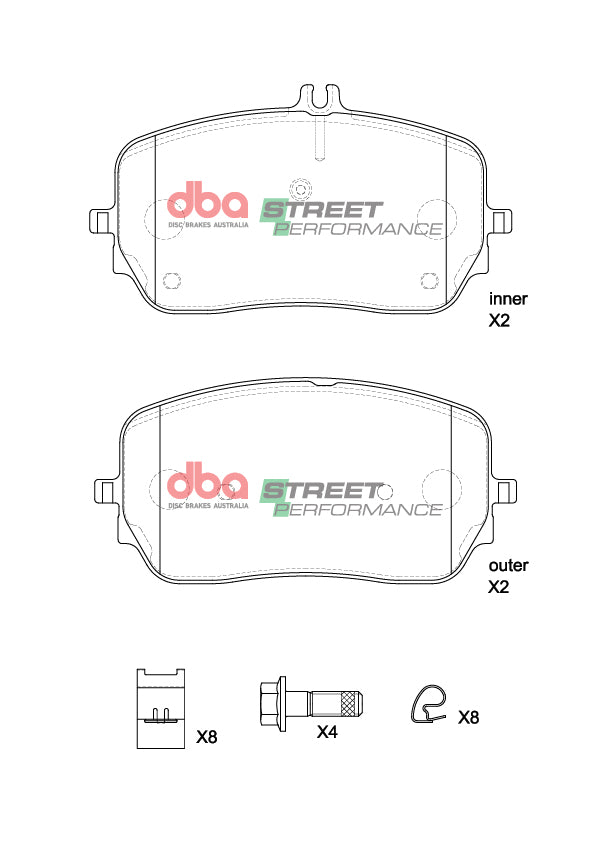 Sp Street Performance Brake Pads Amg Gle Gls Non-Sport 2018 -> Front DB15264SP - DBA