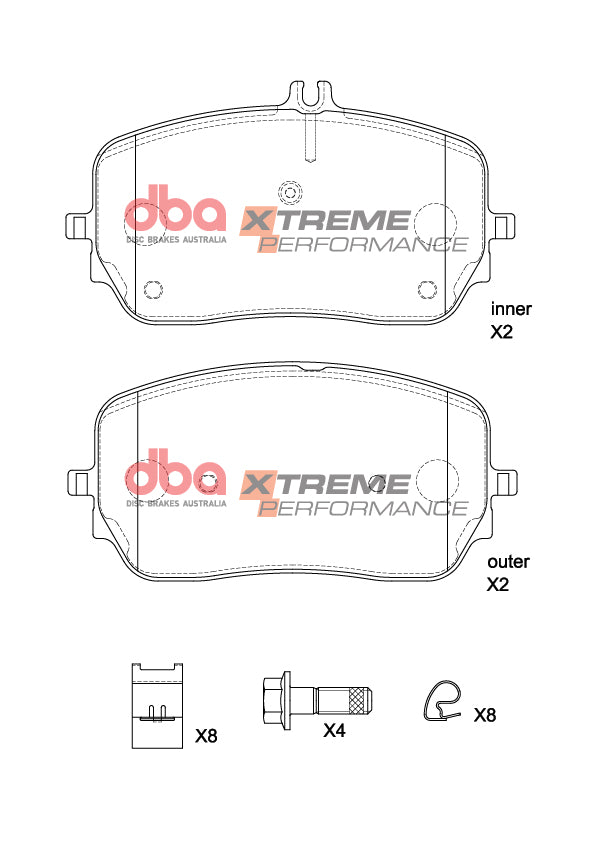 Xp Xtreme Performance Brake Pads Amg Gle Gls Non-Sport 2018 -> Front DB15264XP - DBA