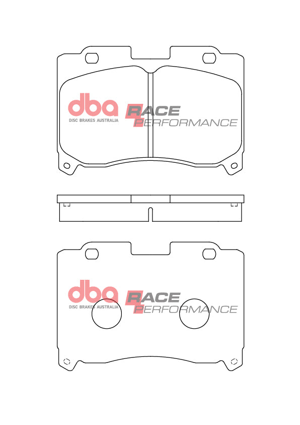 Race Brake Pads Toyota Supra 3.0 L Bi-Turbo (JZA80 JZA80R) 4 Pot Caliper 1993-2002 Front DB15310RP - DBA